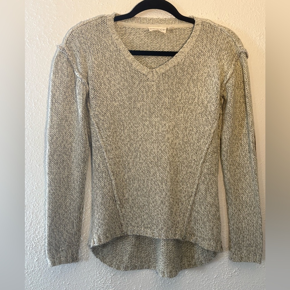 Retrod Women's Knit Black and White Sweater with Brown Elbow Patches Size XS